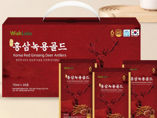 Nước Uống Nhung Hươu Hồng Sâm Wishlabs Korea Red Gingseng Deer Antlers
