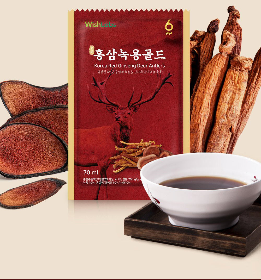 Nước Uống Nhung Hươu Hồng Sâm Wishlabs Korea Red Gingseng Deer Antlers